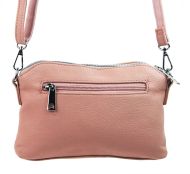 Růžová crossbody dámská kabelka se třemi oddíly 5414-BB