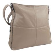 Praktická velká dámská crossbody kabelka 47-MH latté hnědá