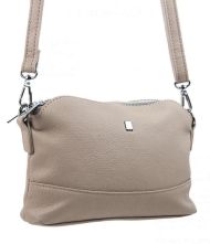 Latté hnědá crossbody dámská kabelka se třemi oddíly 5414-BB