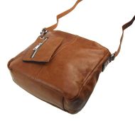 Hnědá dámská středně velká crossbody kabelka 1911-BB