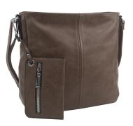 Přírodně hnědá dámská středně velká crossbody kabelka 1911-BB