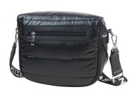 Moderní dámská crossbody kabelka / ledvinka perleťová bílá