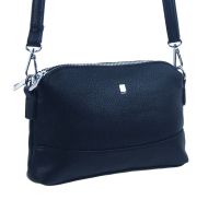 Tmavě modrá crossbody dámská kabelka se třemi oddíly 5414-BB