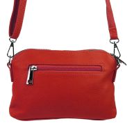 Červená crossbody dámská kabelka se třemi oddíly 5414-BB