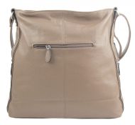 Praktická velká dámská crossbody kabelka 47-MH latté hnědá