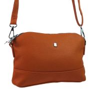 Hnědá crossbody dámská kabelka se třemi oddíly 5414-BB