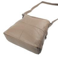 Praktická velká dámská crossbody kabelka 47-MH latté hnědá