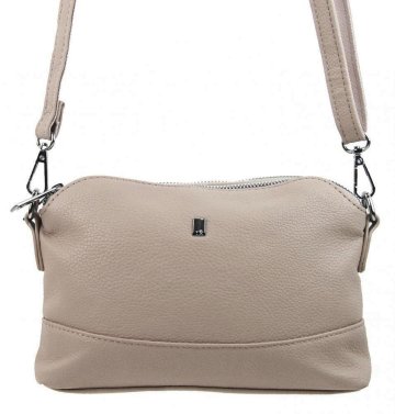 Latté hnědá crossbody dámská kabelka se třemi oddíly 5414-BB