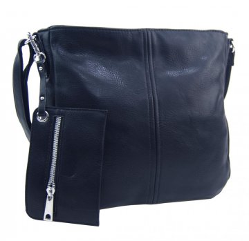 Tmavě modrá dámská středně velká crossbody kabelka 1911-BB