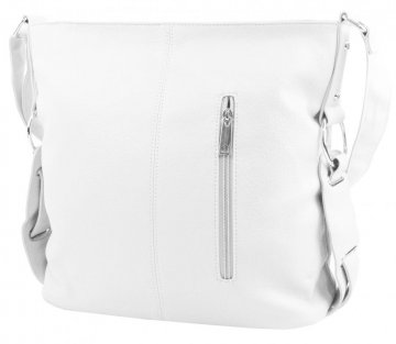 Bílá moderní crossbody dámská kabelka 67-MH