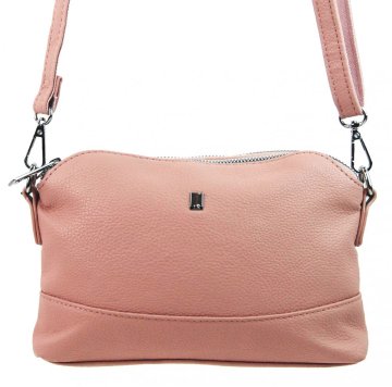 Růžová crossbody dámská kabelka se třemi oddíly 5414-BB