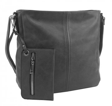 Šedá dámská středně velká crossbody kabelka 1911-BB